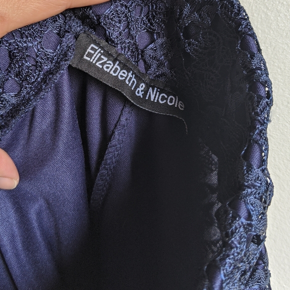 L NAVY BLUE FULL SKIRT - Picture 3 of 3